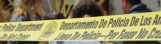 Police tape that reads "Los Angeles Police Department"